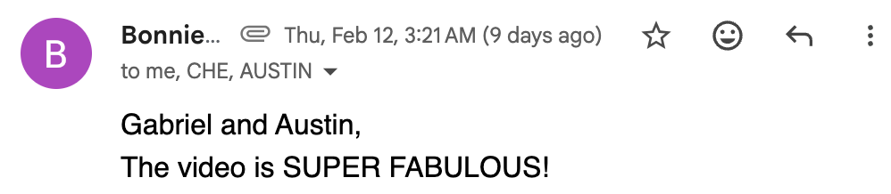 Message from Bonnie Lappin