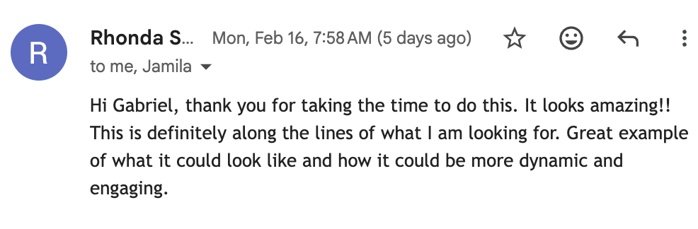 Message from Rhonda M. Smith